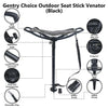 Outdoor Shooting Stick Adjustable Venator Leather Walking Seat Black
