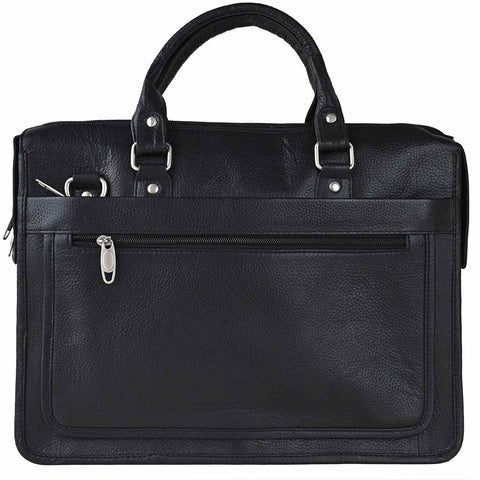 Business Leather Laptop Bag Black Apex Messenger Bag