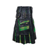 Customized Hybrid Leather Kilt Irish Heritage Or Tartan of Your Choice