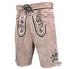 Men Suede Lederhosen with Waist Belt 