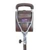 Outdoor Shooting Stick Adjustable Venator Leather Walking Seat Coffee Brown