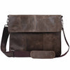 Vintage Leather Shoulder Bag Brown Leather Laptop Bag Retro