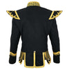 Highlander Military Doublet Jacket Scottish Drummer Bagpiper Jacket Black