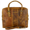 Crazy Horse Vintage Leather Bag Brown Edge Business Leather Bag