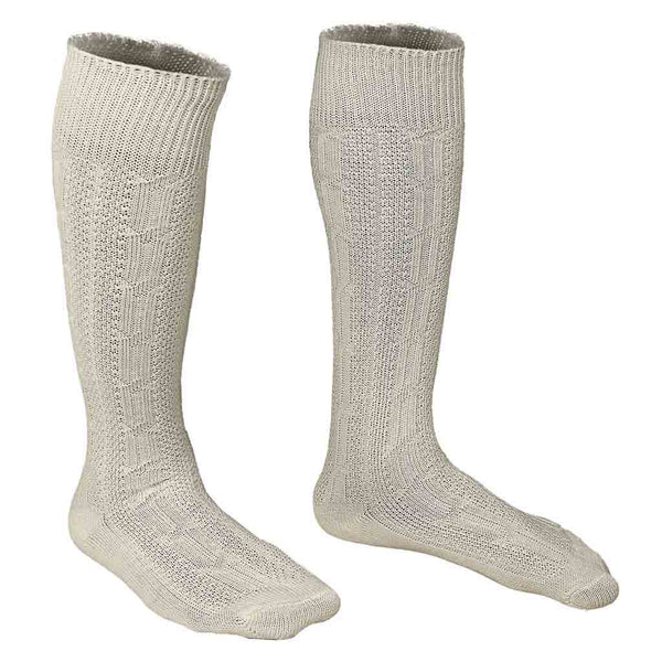 Traditional Bavarian Socks Classic Ivory White Oktoberfest Socks