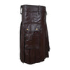 Customized Classic Utility Leather Kilt Brown
