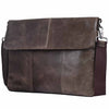 Vintage Leather Shoulder Bag Brown Leather Laptop Bag Retro