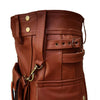 Customized Utility Leather Kilt Brown with Sporran