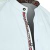 Bavarian Men's Oktoberfest Shirt Cotton White with Twist Embroidery