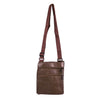 Stylish Leather Shoulder Bag Coffee Brown