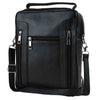 Leather Messenger Bag Black ZipZap Leather Handbag