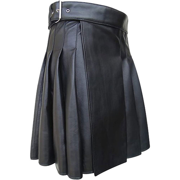 Customized Leather Utility Kilt Classic Black