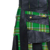 Customized Hybrid Leather Kilt Irish Heritage Or Tartan of Your Choice