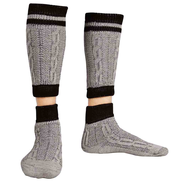 Traditional Bavarian Socks Two Piece Rustic Striped