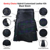 Customized Hybrid Leather Kilt Black Watch Or Tartan of Your Choice