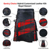 Customized Hybrid Leather Kilt Royal Stewart Or Tartan of Your Choice