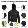 RIDERACT® Riding Motorcycle Hoodie Black Reinforced with Aramid Fiber