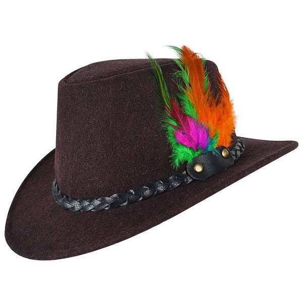 Traditional Bavarian Country Man Wool Hat Brown