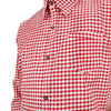 Bavarian Men Shirt Checked Red Berry