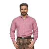 Bavarian Men Shirt Checked Red Berry