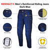 RIDERACT® Men's Riding Motorcycle Jeans Dark Blue Reinforced with Aramid Fiber