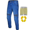 RIDERACT® Men's Bikers Style Jeans Blue Reinforced with Aramid Fiber