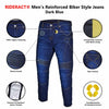 RIDERACT® Men's Bikers Style Motorcycle Jeans Dark Blue Reinforced with Aramid Fiber