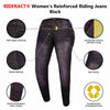 RIDERACT® Women's Riding Stretch Jeans Black Reinforced with Aramid Fiber