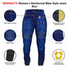 RIDERACT® Women's Bikers Style Jeans Dark Blue Reinforced with Aramid Fiber
