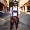 Mens Trachten Oktoberfest outfit Kniebundhosen Brown 