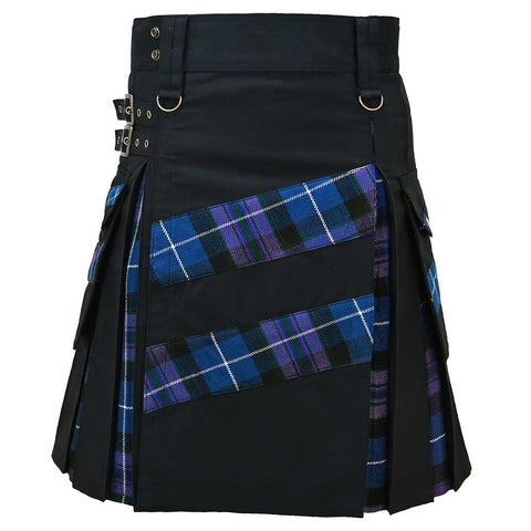 Hybrid kilt with Tartan Pride of Scotland Cross Stripes