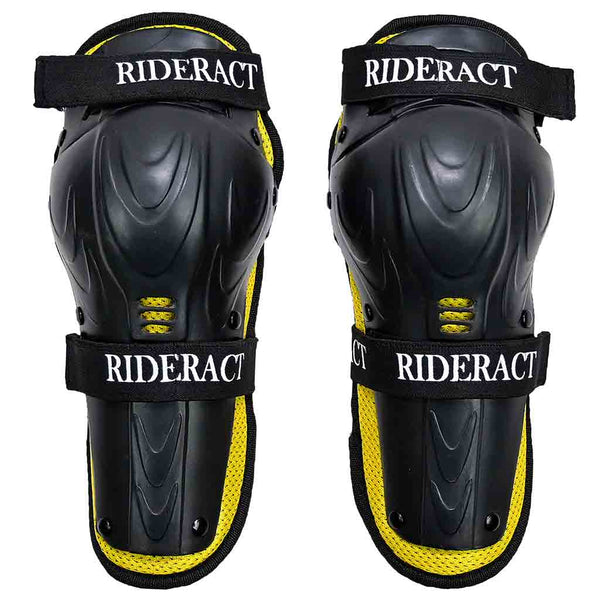 RIDERACT® Youth Knee Protectors SafeMode-v1 Yellow Knee Guards