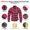 RIDERACT® Women's Reinforced Flannel Shirt Road Series Pink