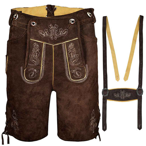 Men's Oktoberfest outfit Suede Leather Short Lederhosen 