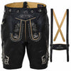 Men's Authentic Leather Short Black Lederhosen 