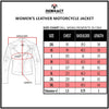 RIDERACT® Women Leather Motorcycle Jacket Velocity