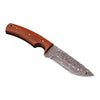 Handmade Damascus Skinner Knife AMK002 Stainless Steel Tracker Knife With Beautiful Handmade Leather Sheath