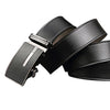 Casual Leather Belt Auto Locking Buckle Black