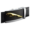 Adjustable Leather Belt Auto locking Jaguar Buckle 101D