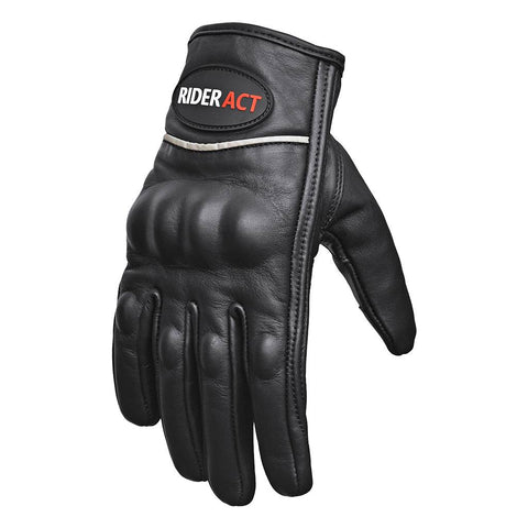 RIDERACT® Touring Riding Motorcycle Leather Gloves SB1-Pro
