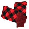 Scottish Kilt Hose Top Diced Red And Black