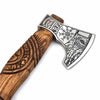 Handmade Celtic Viking Axe of Ragnar with Genuine Leather Sheath