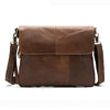 Leather Messenger Laptop Bag Retro Brown