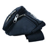 Leather Fanny Pack Purse 7-Zipper Pouches Waist Bag