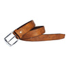 Business Leather Belt Grained Brown
