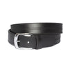 Casual Middle Stitch Designer Black Leather Belt Swing1