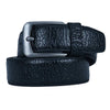Crocodile Designer Leather Belt  CrocOne Black