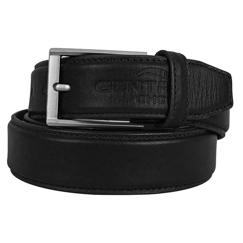Men's Dress Leather Belt Salika Black