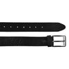 Formal Designer Crocodile Grain Leather Belt Black