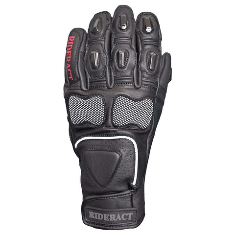 RIDERACT® Riding Motorcycle Leather Gloves Summer Rock’It